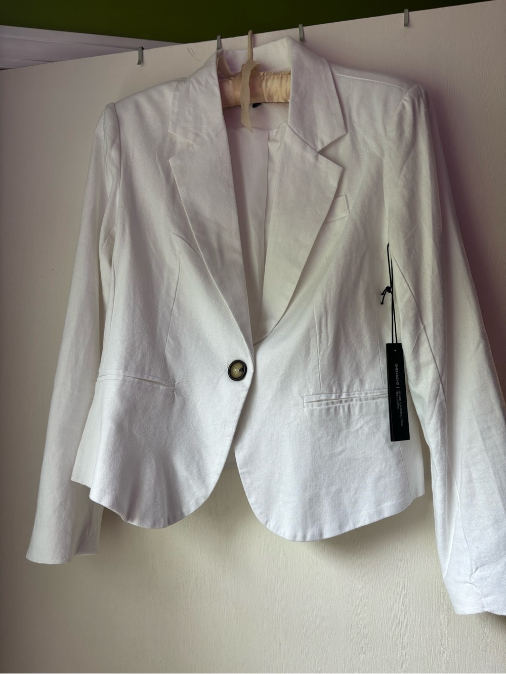 Tahari White Single-Button Tailored Blazer NWT